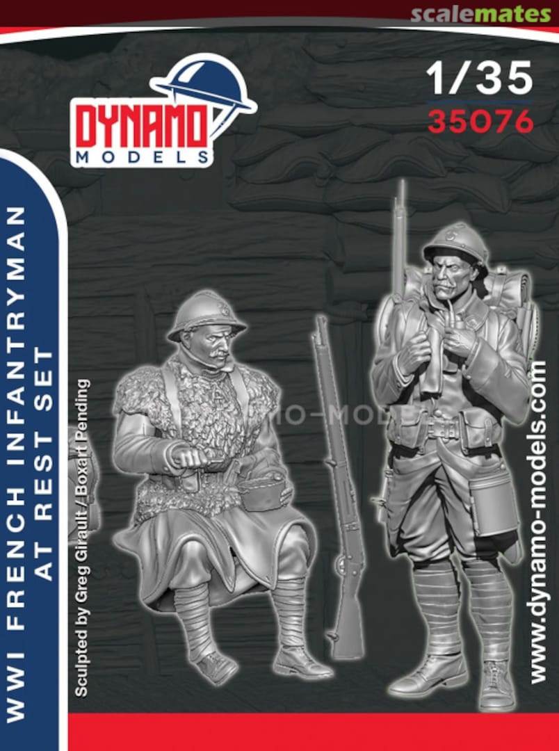 Boxart WWI French Infantryman at Rest - SET 35076 Dynamo Models