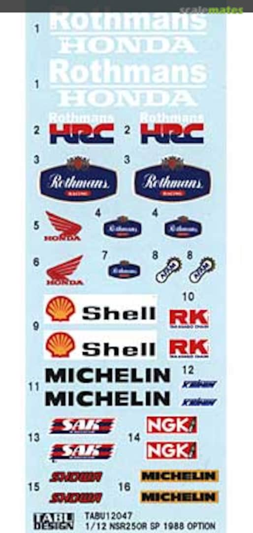 Boxart Honda NSR250 Rothmans HRC TABU12047 Tabu Design