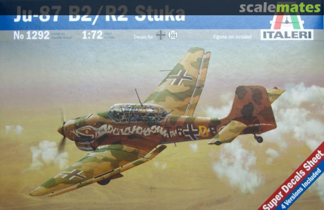 Boxart Ju-87 B2/R2 Stuka 1292 Italeri