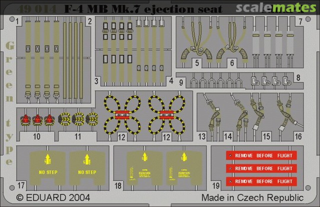 Boxart F-4 ejection seat green 49014 Eduard