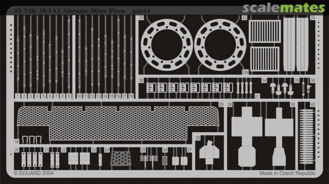 Boxart M1A1 w Mine Plow 35736 Eduard