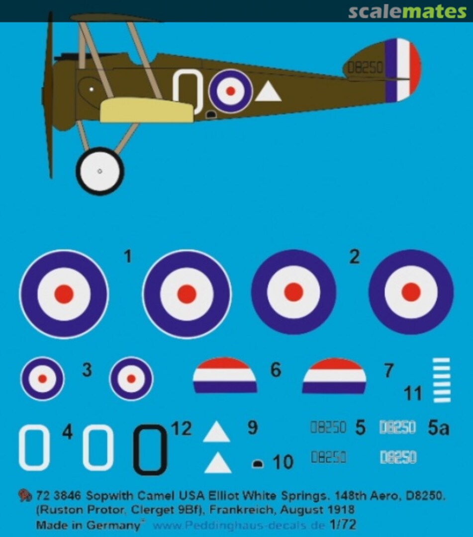 Boxart Sopwith Camel 72 3846 Peddinghaus-Decals