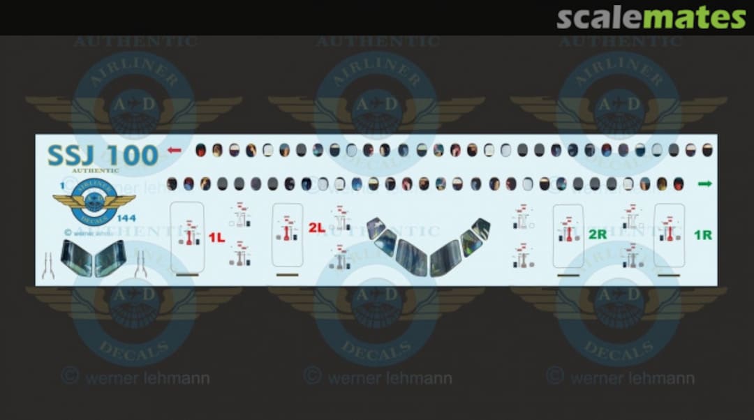 Boxart Cockpit and Cabin Windows SSJ 100 SSJ 100 Authentic-Airliner-Decals
