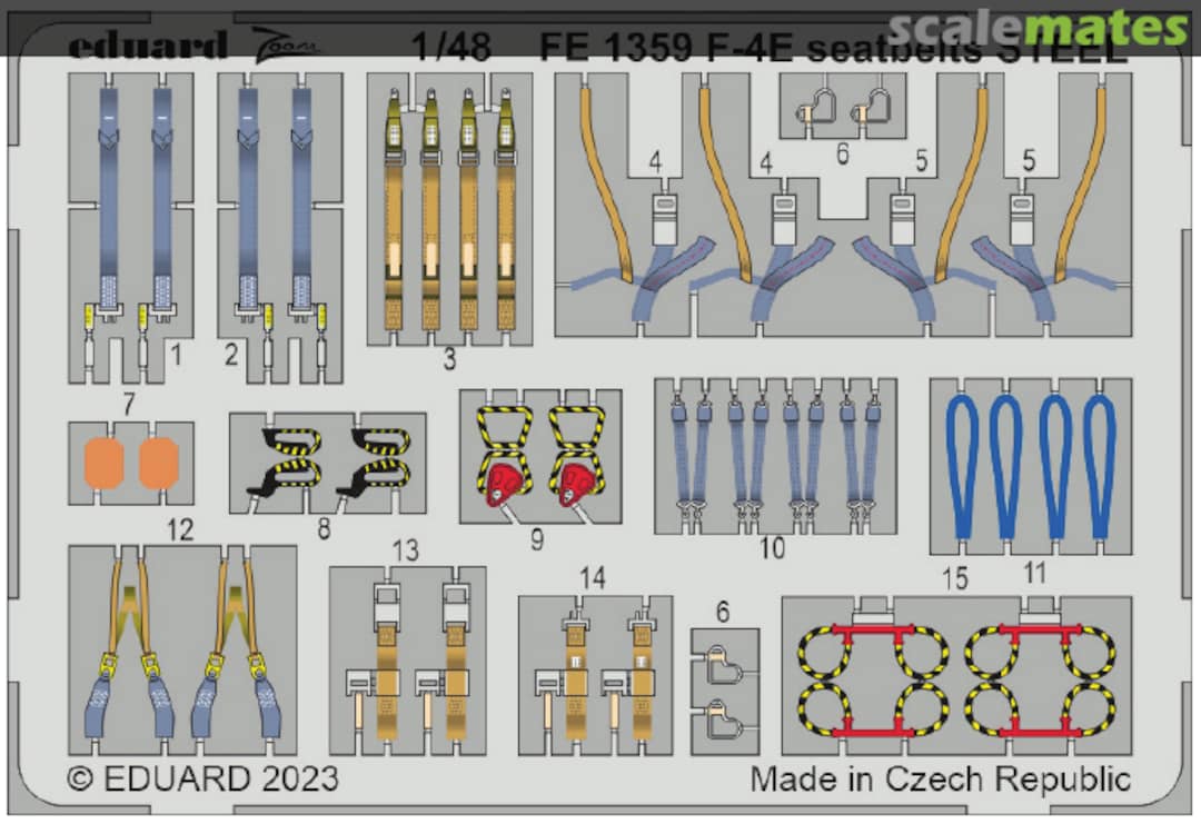 Boxart F-4E seatbelts FE1359 Eduard