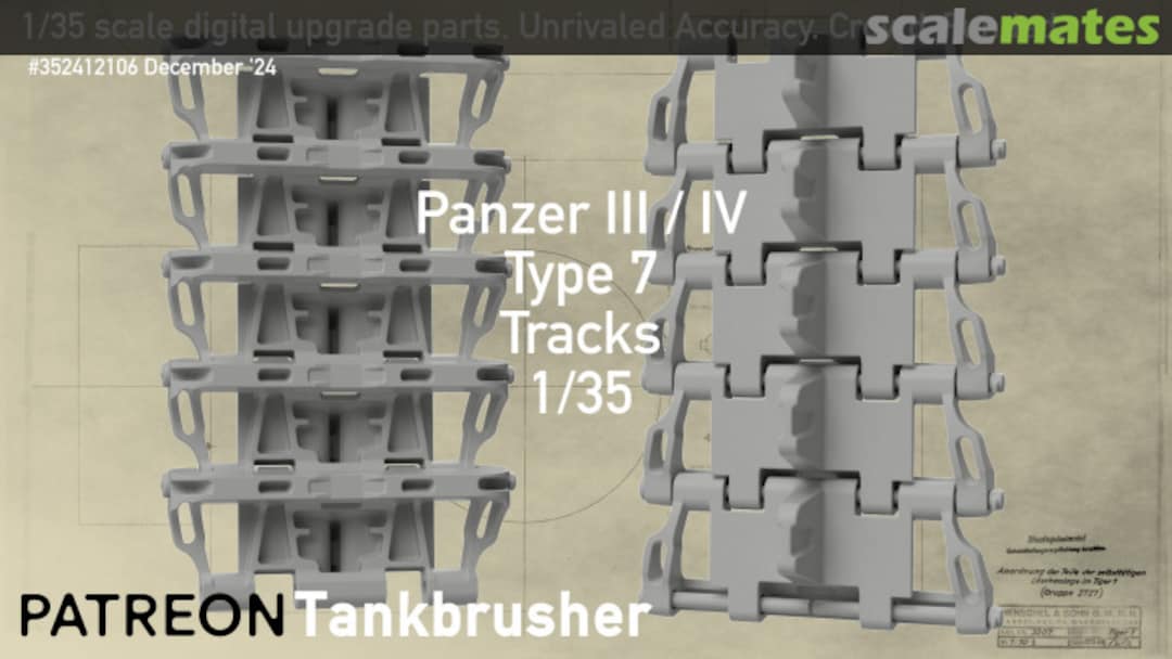 Boxart Panzer III / IV Type 7 tracks 352412106 Tankbrusher Scale Modeling