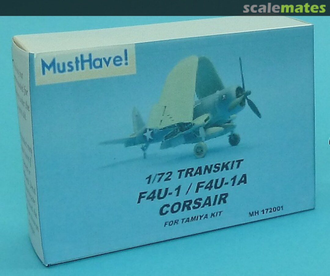 Boxart F4U-1/F4U-1A Corsair Resin Parts Set MH172001 MustHave! Models