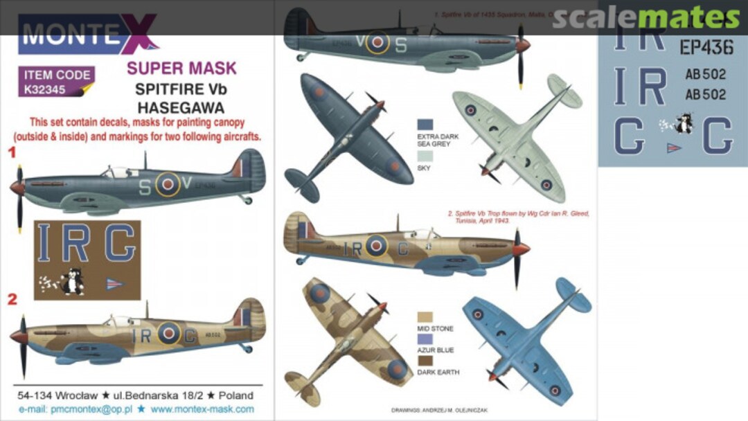 Boxart Spitfire Mk.Vb K32345 Montex