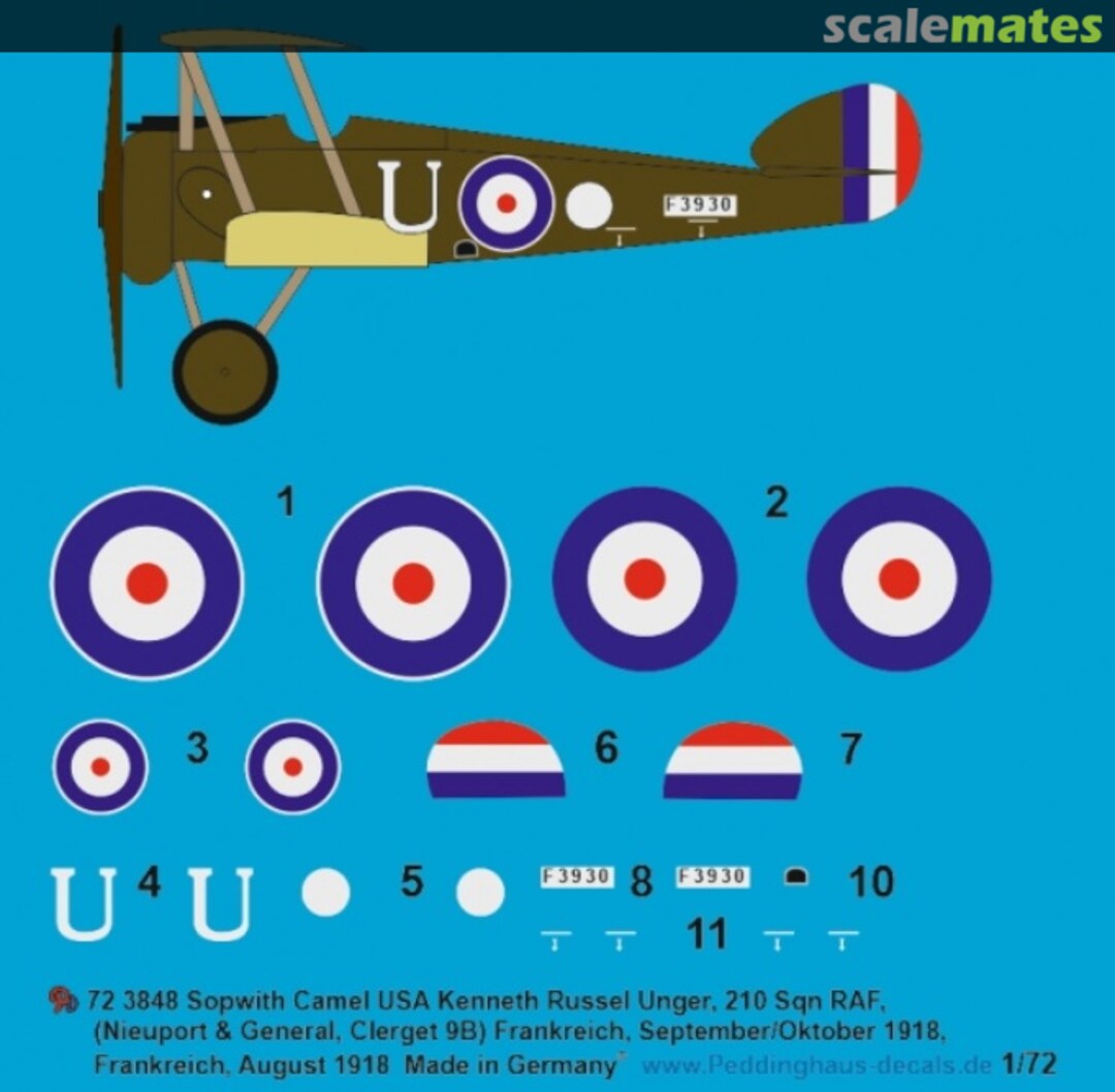 Boxart Sopwith Camel 72 3848 Peddinghaus-Decals