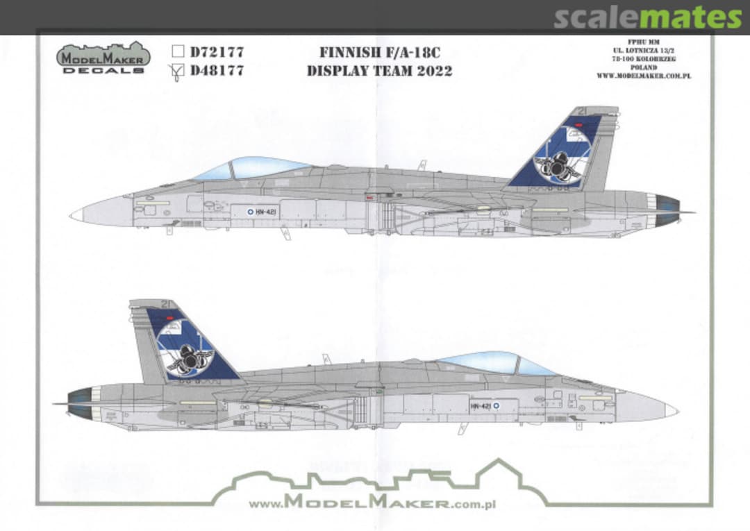 Boxart Finnish F/A-18C Display Team 2022 D48177 ModelMaker