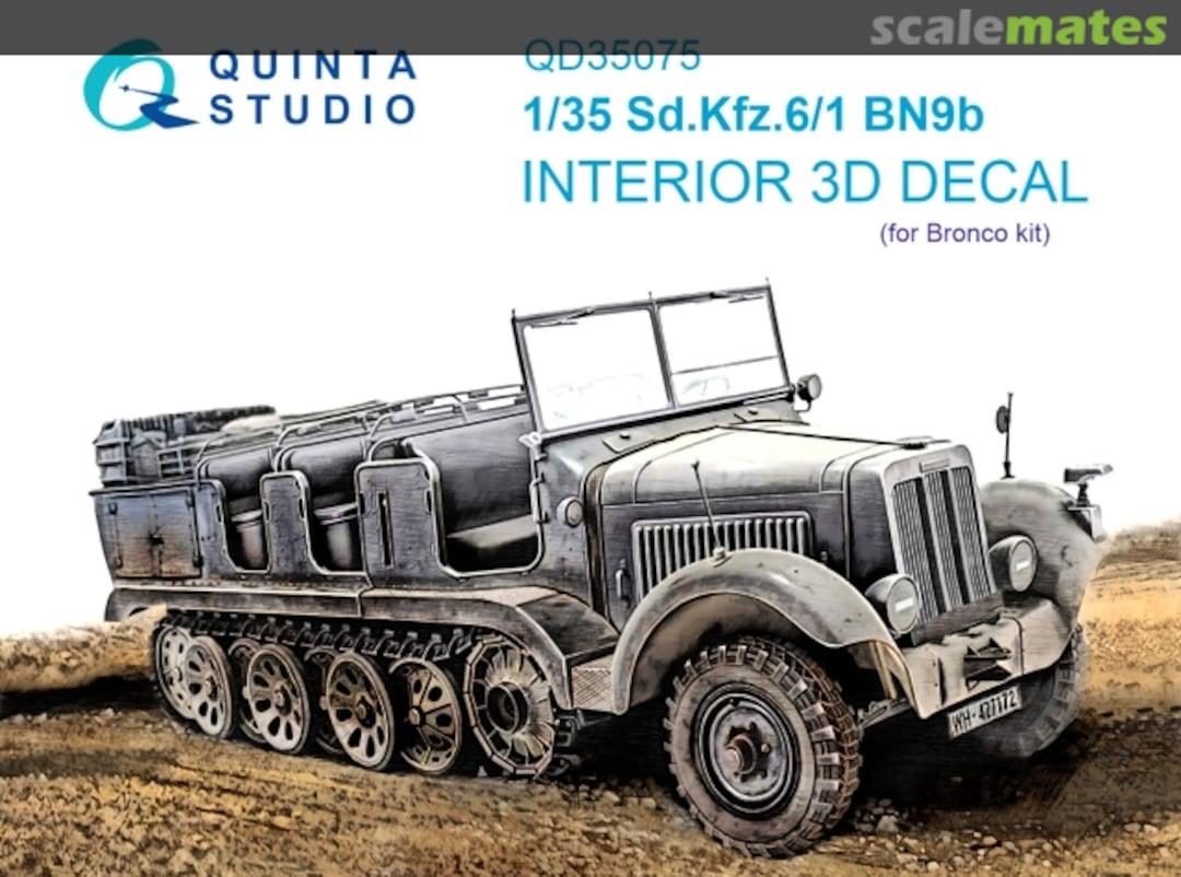 Boxart Sd.Kfz.6-1 BN9b interior 3D decals QD35075 Quinta Studio