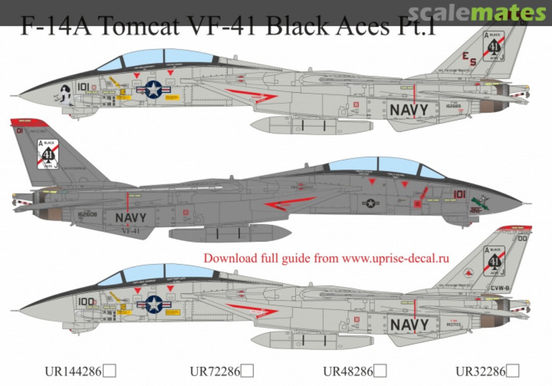 Boxart F-14A Tomcat VF-41 Black Aces Pt.I. FFA (Film Free Ability) UR144286 UpRise