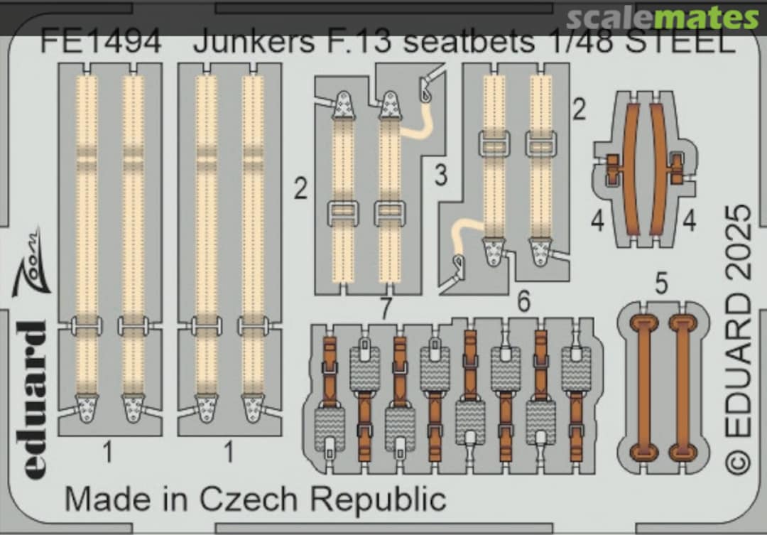 Boxart Junkers F.13 Seatbelts steel FE1494 Eduard