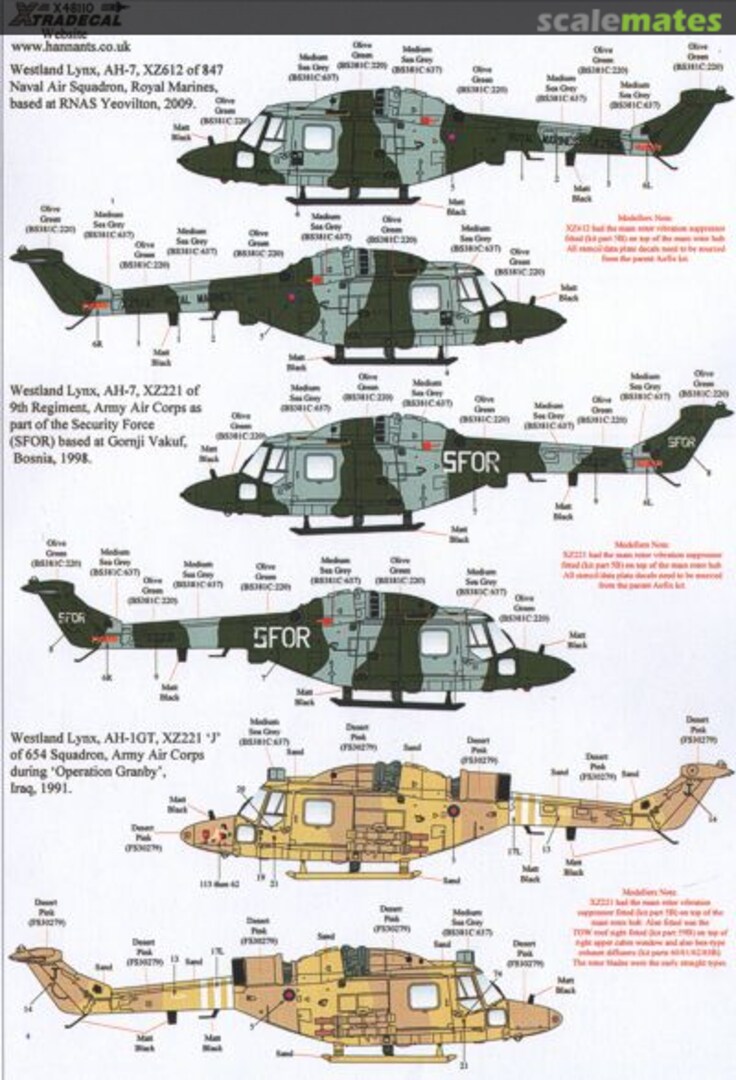 Boxart Westland Lynx Pt 1 X48-110 Xtradecal