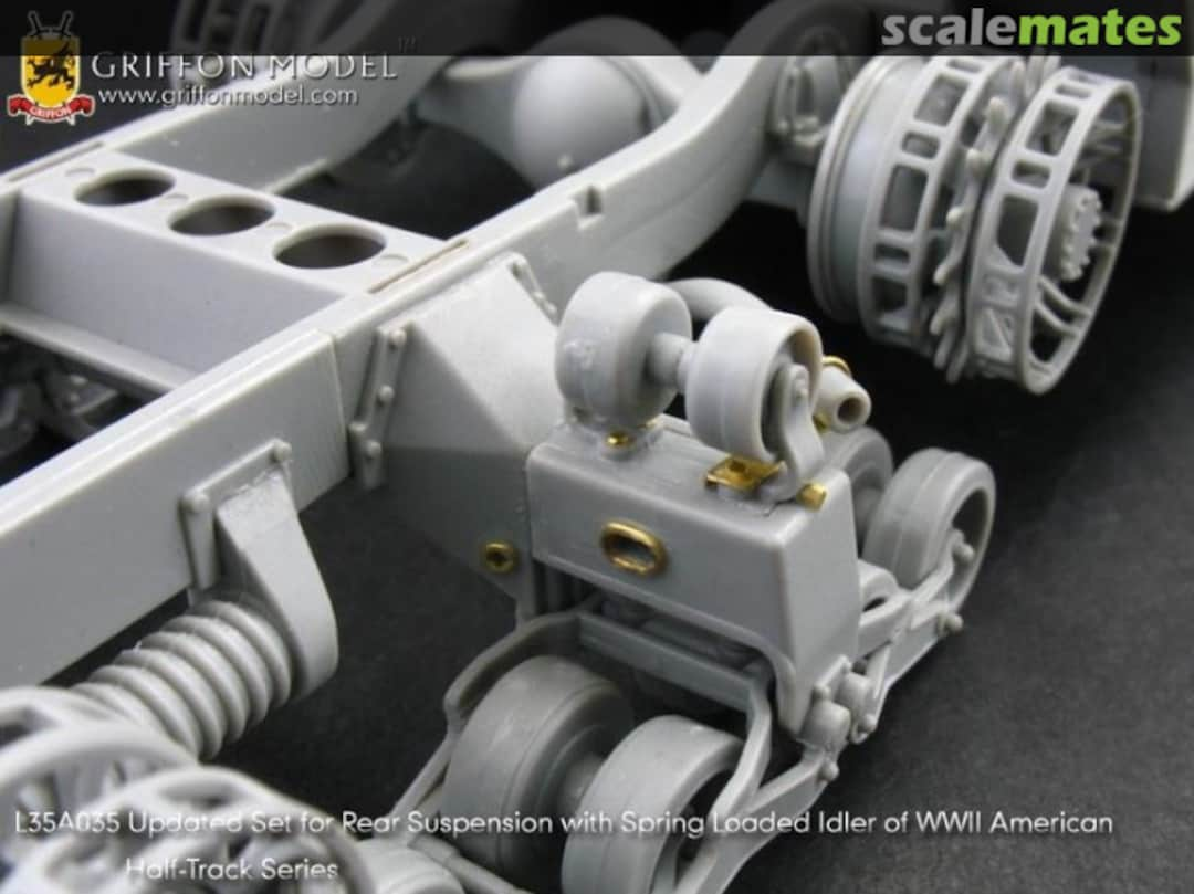 Boxart Update Set for Rear Suspension with Spring Loaded Idler of WW II American Half-Track Series L35A035 Griffon Model