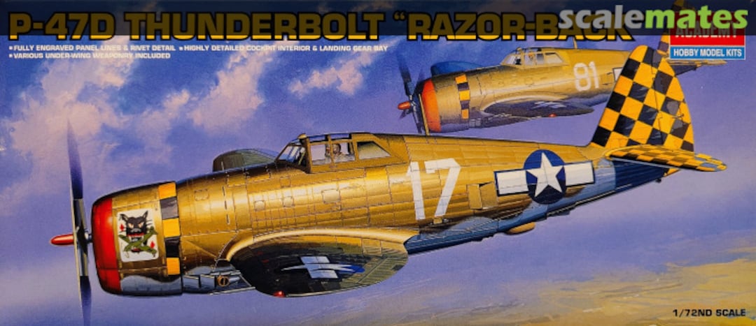 Boxart P-47D Thunderbolt "Razor-back" 2175 Academy