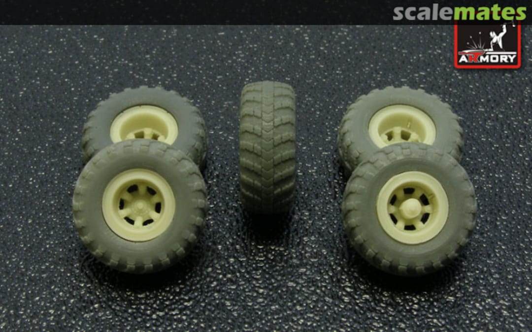 Boxart KrAZ-255B off-road truck VI-3 type wheels set for E-Klass kits RESIN AC7256 Armory