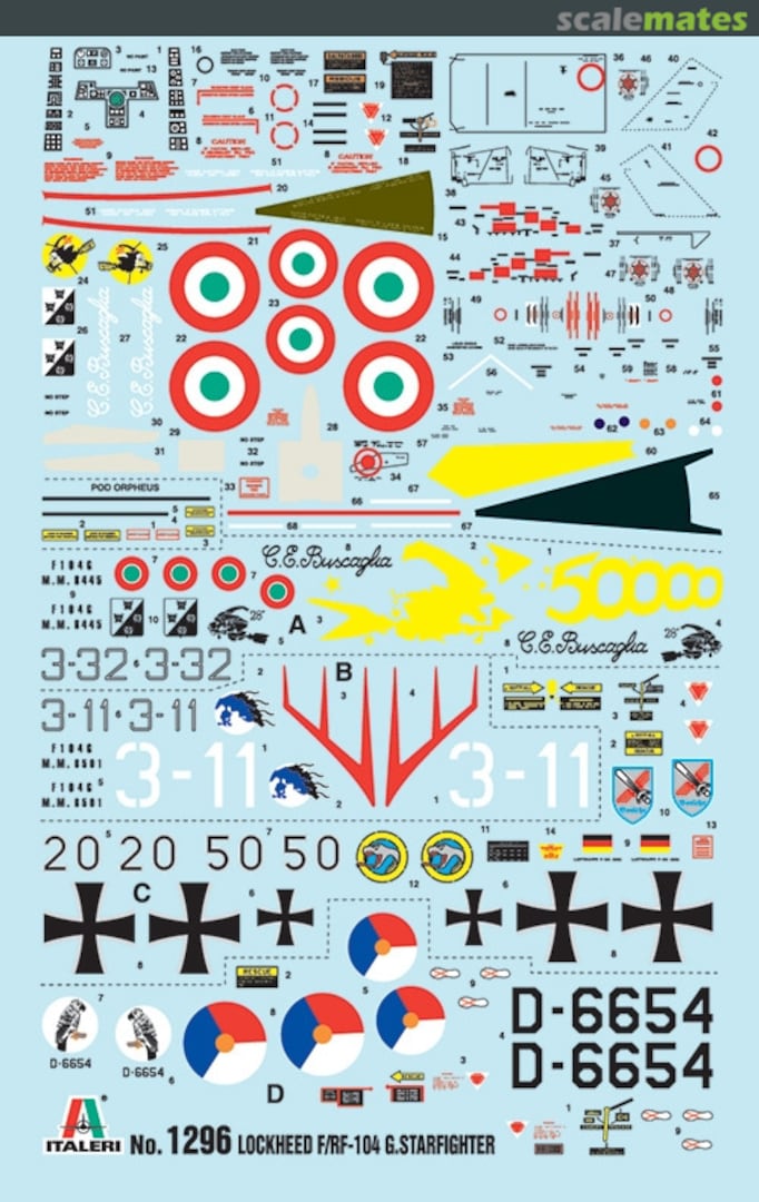 Contents F-104G Starfighter 1296 Italeri