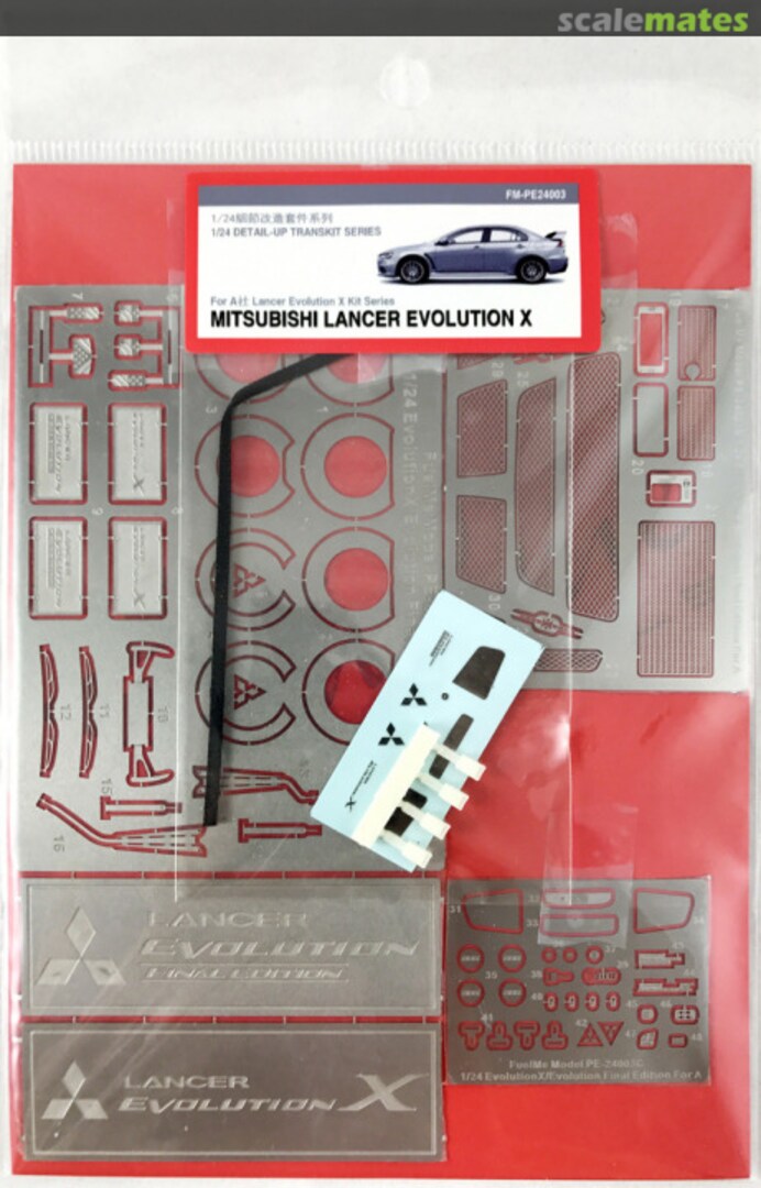 Boxart MITSUBISHI EVOLUTION X/EVOLUTION FINAL EDITION DETAL UP SET FOR AOSHIMA PE24003 Fuelme