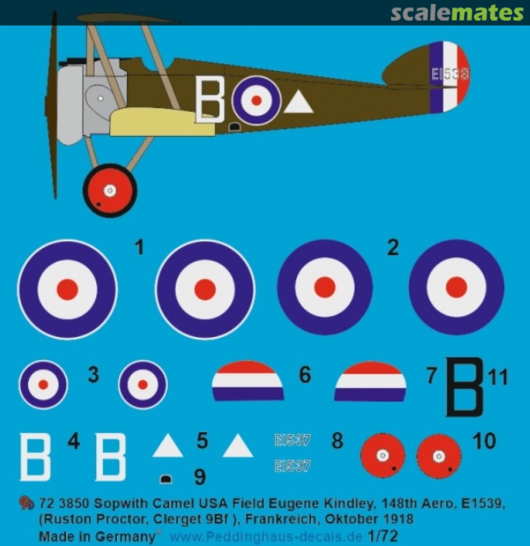 Boxart Sopwith Camel 72 3850 Peddinghaus-Decals