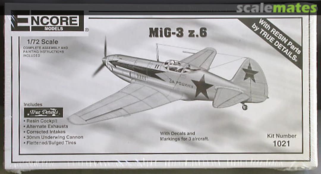 Boxart MiG-3 z.6 1021 Encore Models