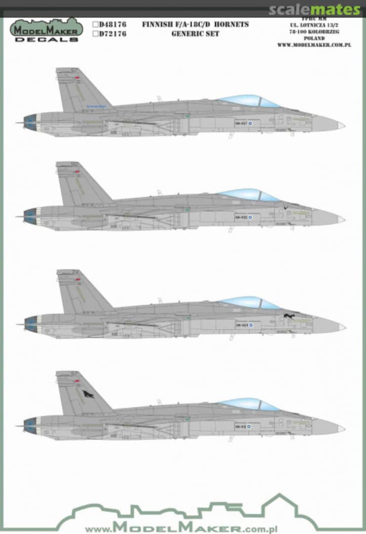 Boxart Finnish F/A-18C/D Hornets D72176 ModelMaker