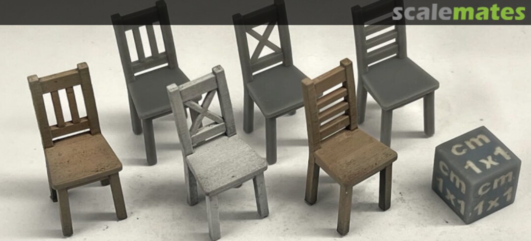 Boxart Simple chair with vertical bars - 3 pieces 35110211 EMP3d