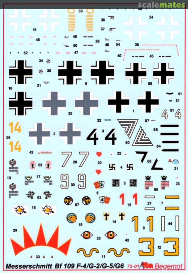 Boxart Luftwaffe aces on the Bf-109 F & G 7201-A Begemot