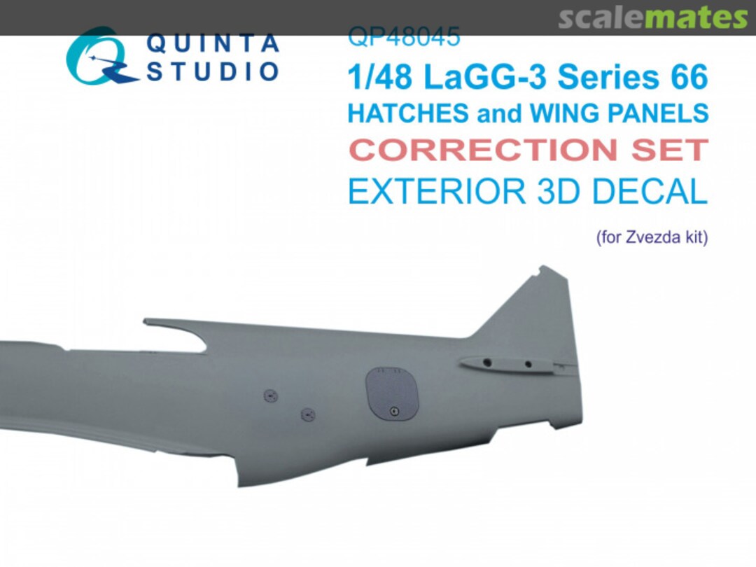 Boxart LaGG-3 series 66 Hatches and Wing Panels exterior 3D decals QP48045 Quinta Studio