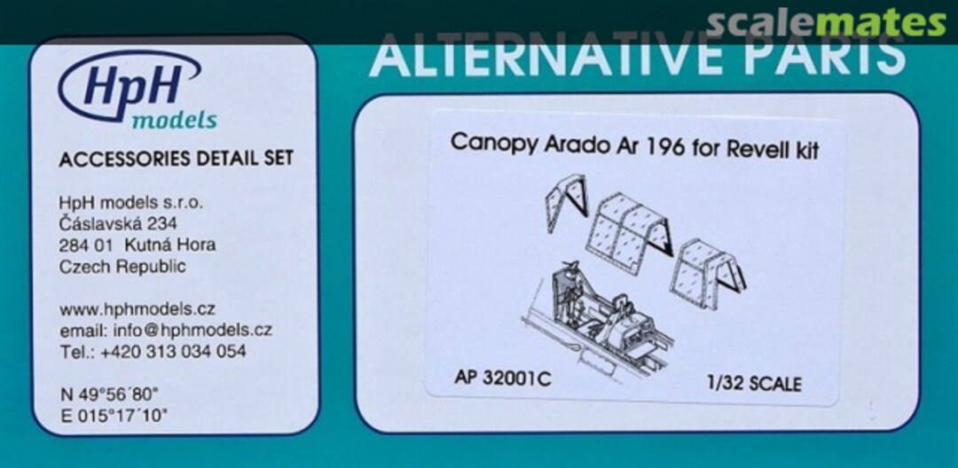 Boxart Arado Ar 196 Canopy AP 32001C HpH models