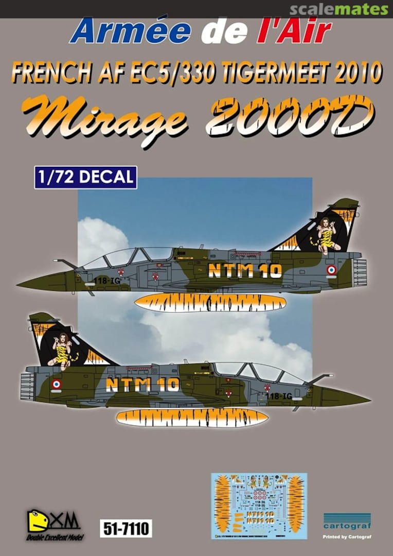 Boxart Armée de l'Air Mirage 2000D 51-7110 DXM Decals