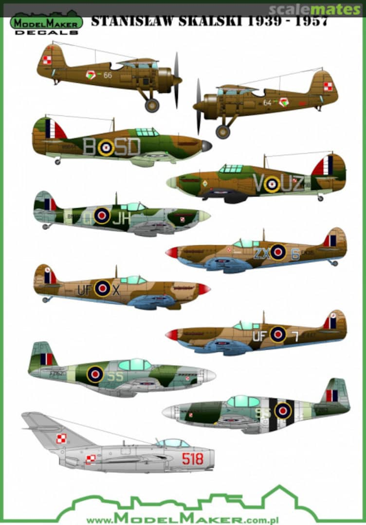 Boxart Stanisław Skalski 1939-1957 Decals D48057 ModelMaker