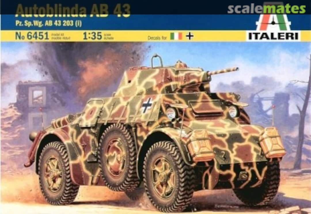 Boxart Autoblinda AB 43 6451 Italeri