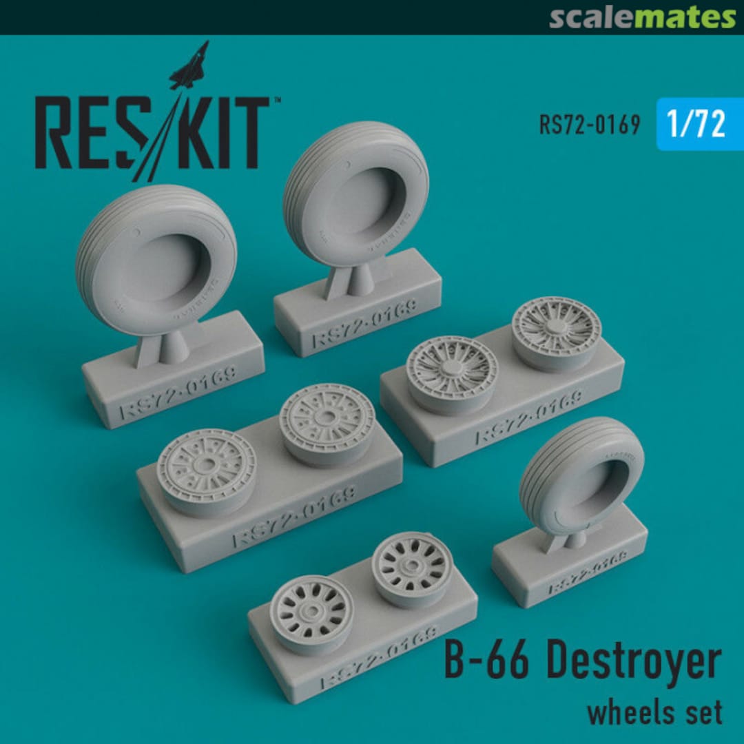 Boxart B-66 Destroyer wheels set RS72-0169 ResKit