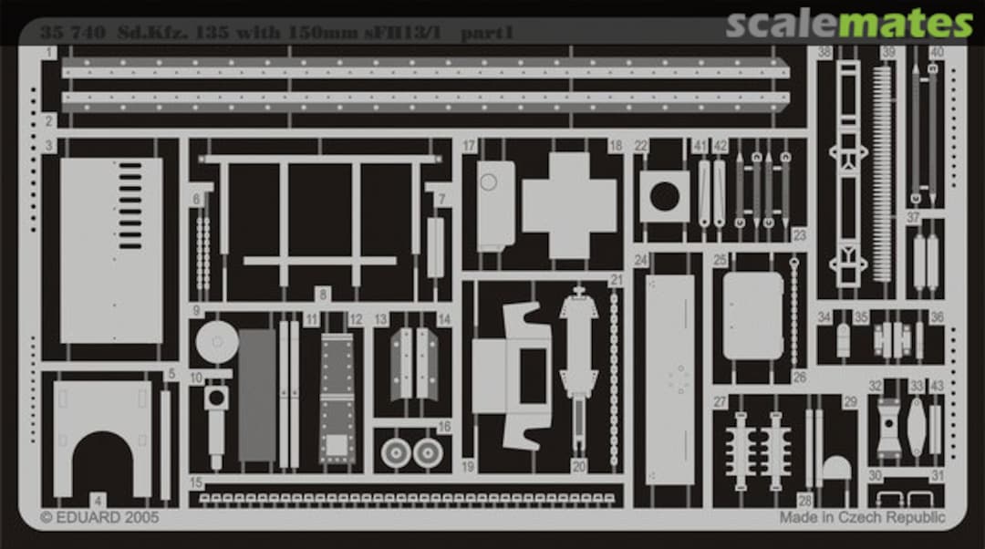 Boxart Sd.Kfz. 135/1 w 15cm sFH 13/1 35740 Eduard