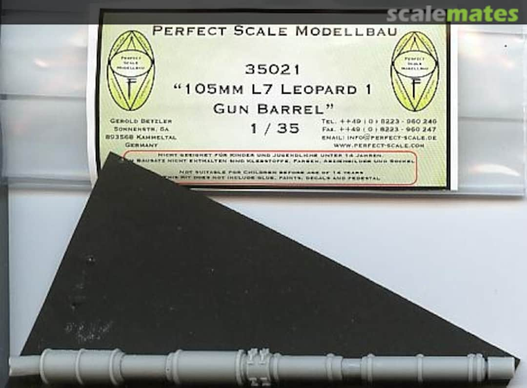 Boxart 105mm L7 Gun Barrel with thermal sleve 35021 Perfect Scale Modellbau