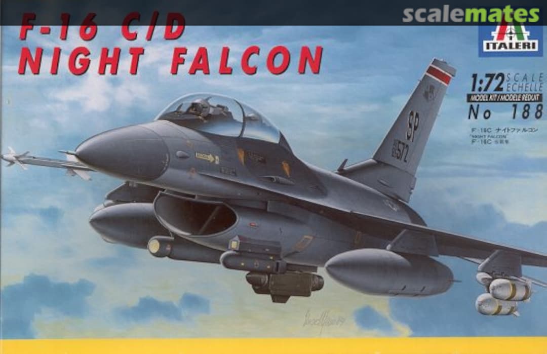 Boxart F-16C/D Night Falcon 188 Italeri