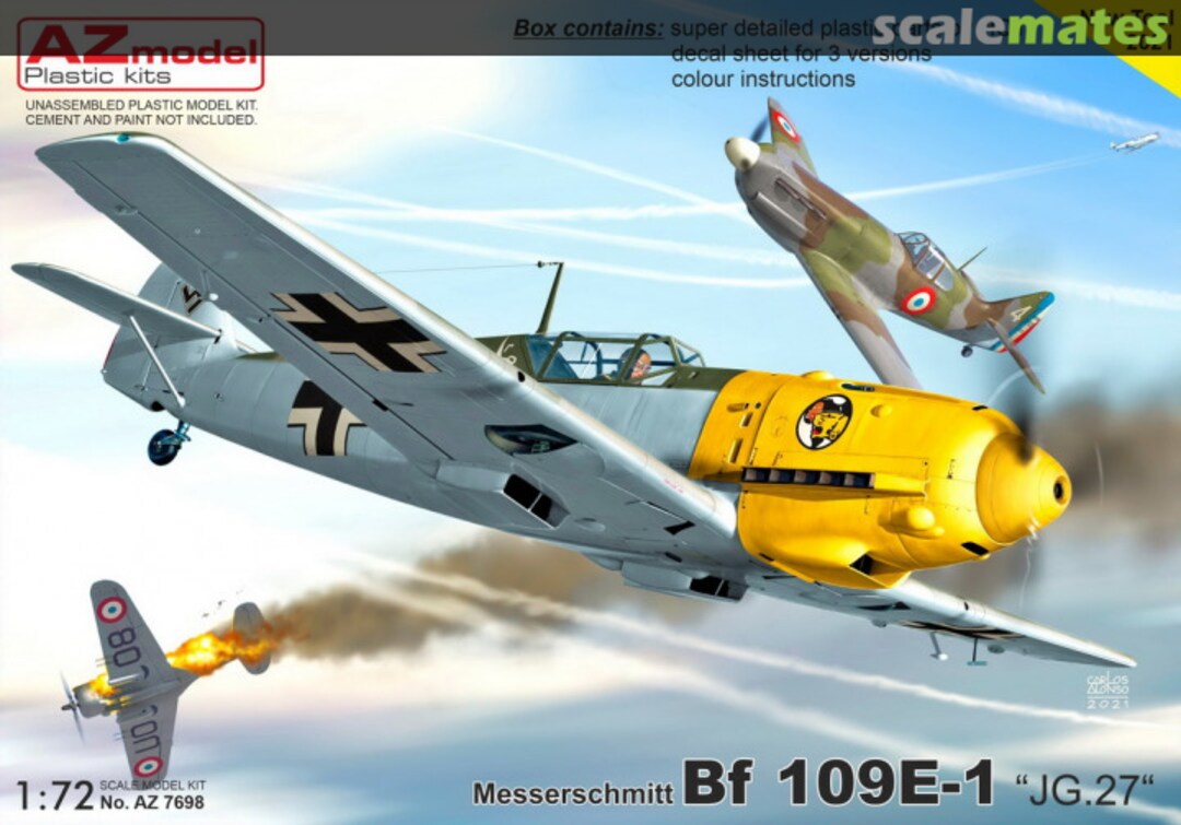 Boxart Messerschmitt Bf 109E-1 AZ7698 AZmodel