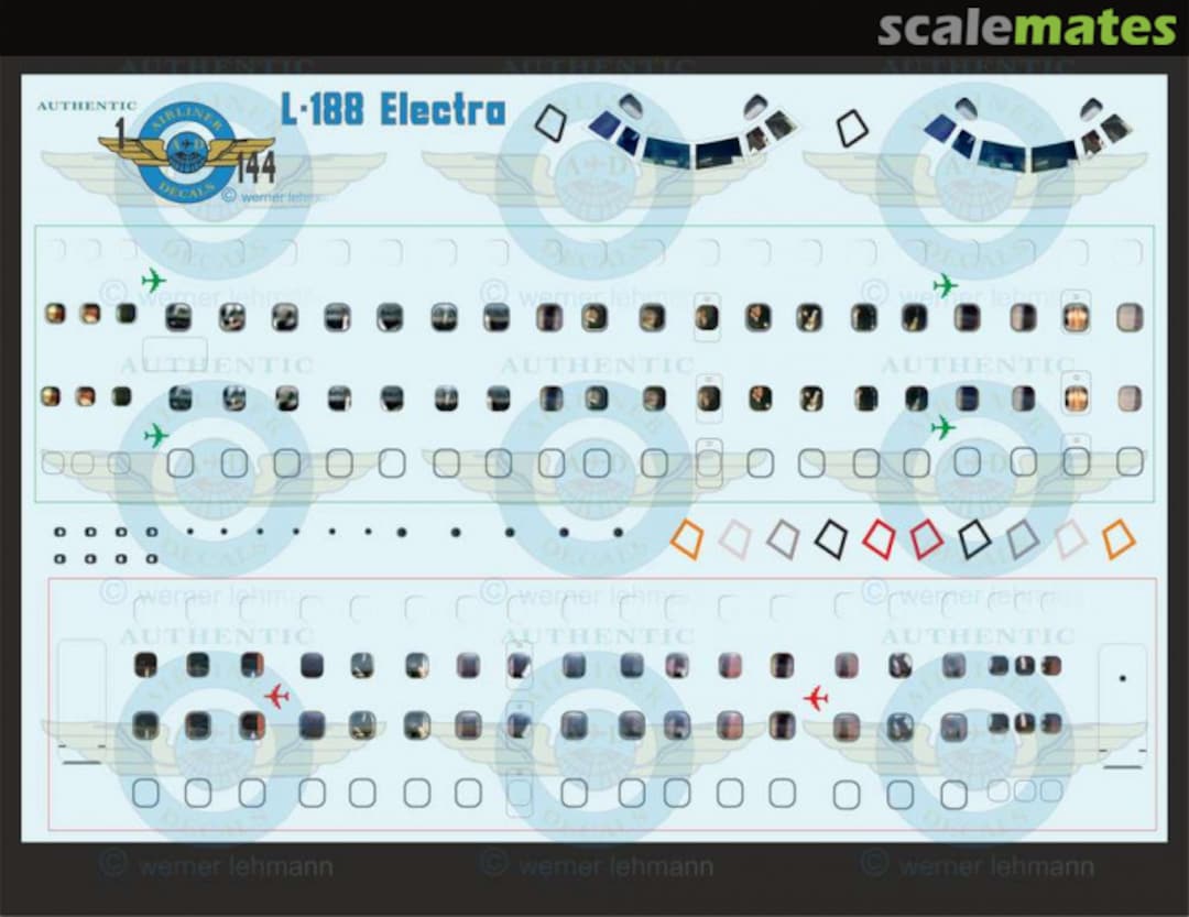 Boxart Cockpit and Cabin Windows L-188 Electra L-188 Authentic-Airliner-Decals