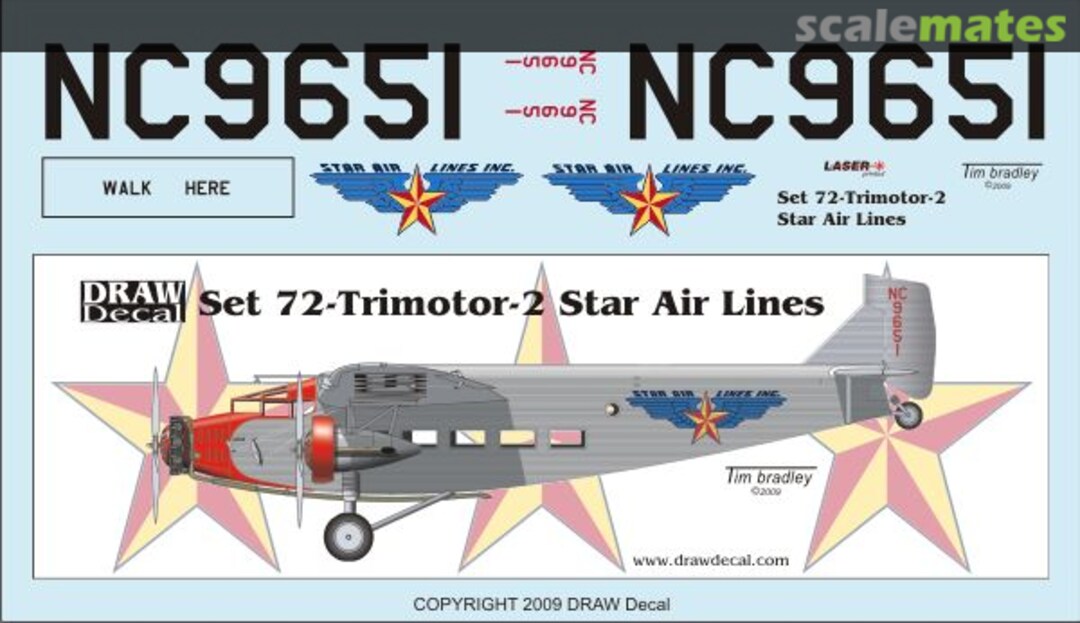 Boxart Ford AT-5 Tri-motor 72-Trimotor-2 Draw Decal