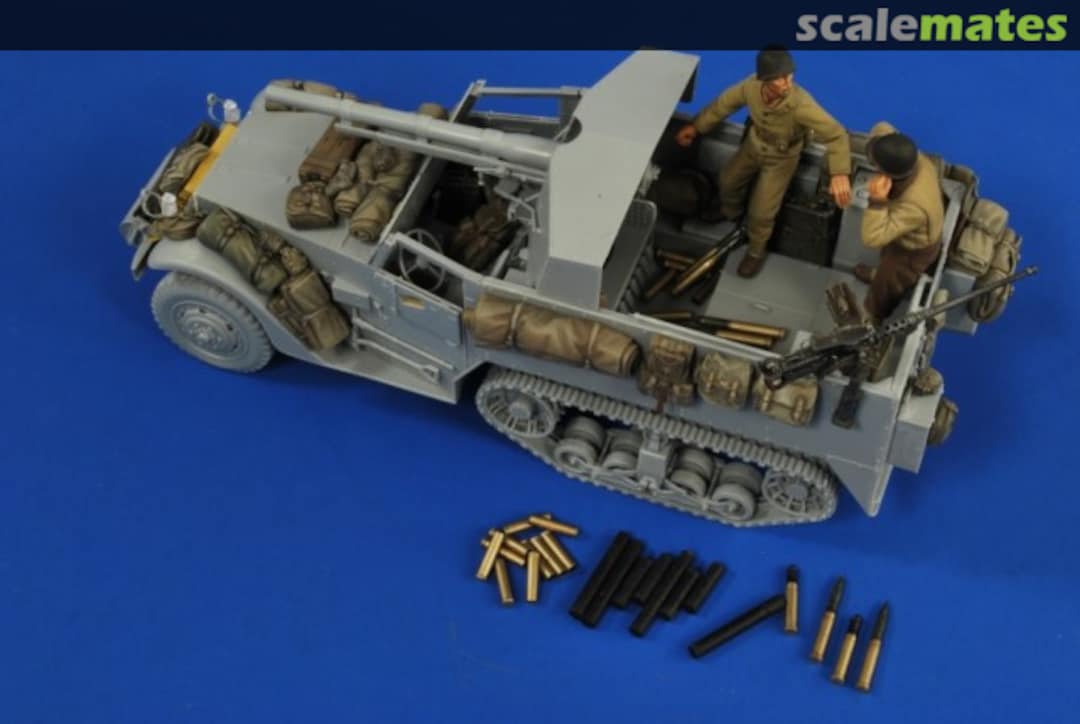 Boxart M3 15mm Gun Carriage Ammo - Stowage - Crew 2687 Verlinden Productions