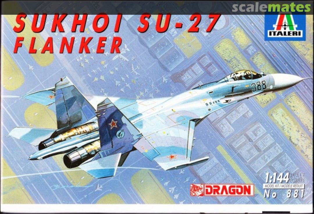 Boxart Sukhoi Su-27 Flanker 881 Italeri/Dragon