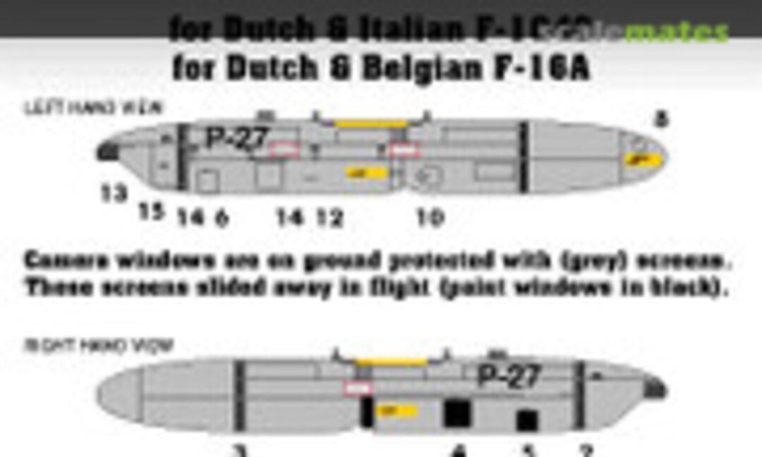 1:48 Orpheus Recce Pod for Dutch &amp; Italian F-104G / for Dutch &amp; Belgian F-16A (Daco Products DCC4805)