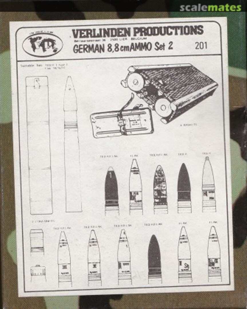 Boxart German 8.8cm Ammo Set 201 Verlinden Productions