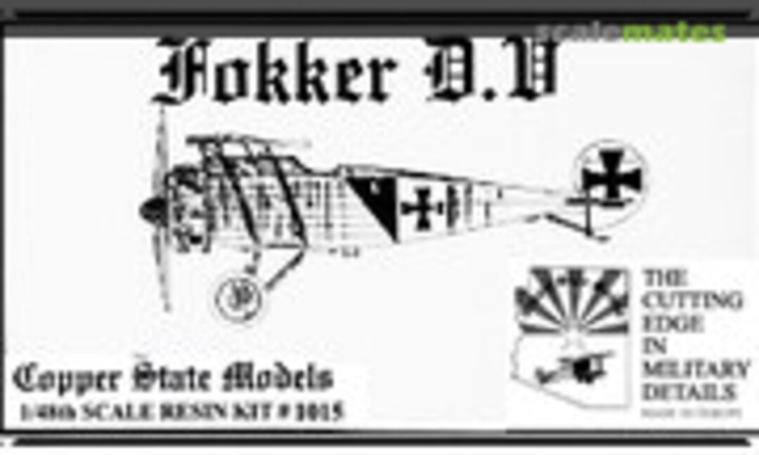 Fokker D.V (Copper State Models K1004)