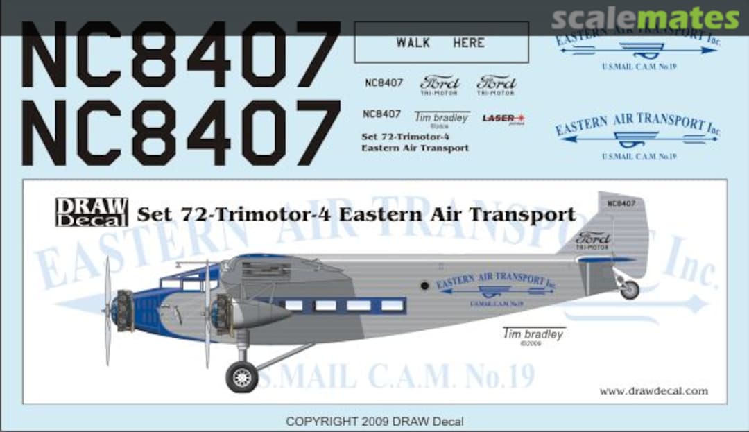 Boxart Ford AT-5 Trimotor 72-Trimotor-4 Draw Decal