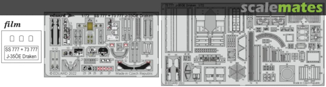 Boxart J-35ÖE Draken 73777 Eduard