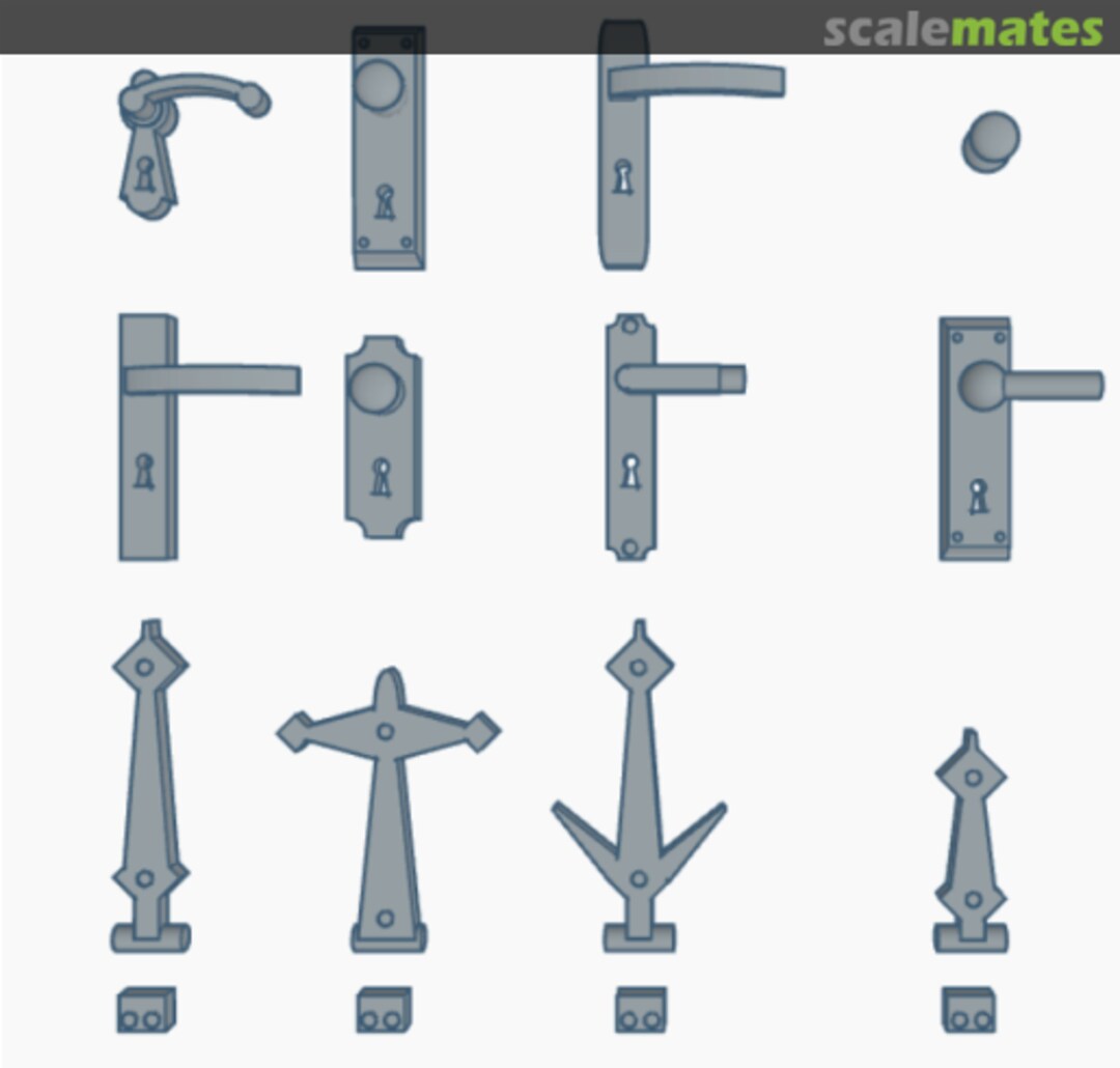 Boxart Door handle set for diorama 35DS015 Armour Models (Slovakia)