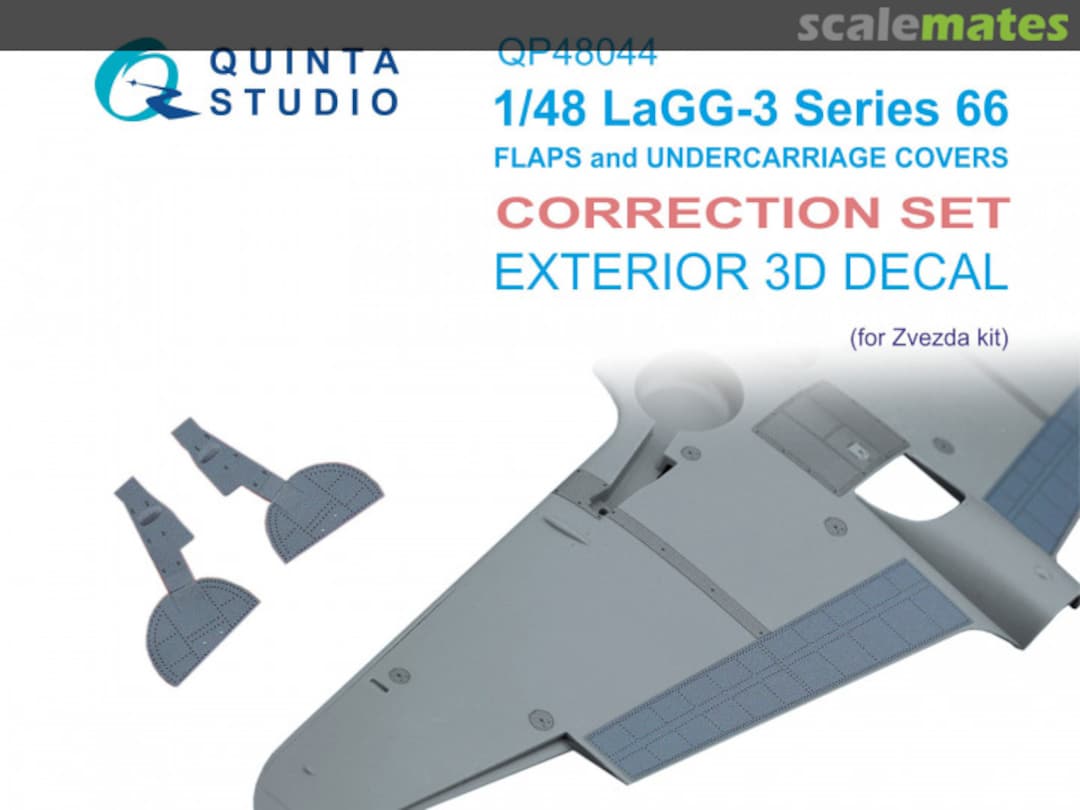 Boxart LaGG-3 series 66 Flaps and Undercarriage Covers exterior 3D decals QP48044 Quinta Studio