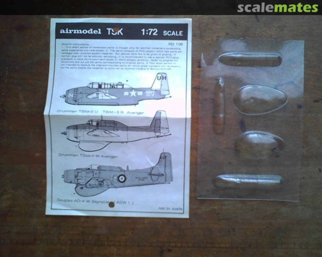 Boxart Grumman TBM-3U/TBM-3R & TBM-3W Avenger, AD-4W Skyraider AEW.1 109 Airmodel