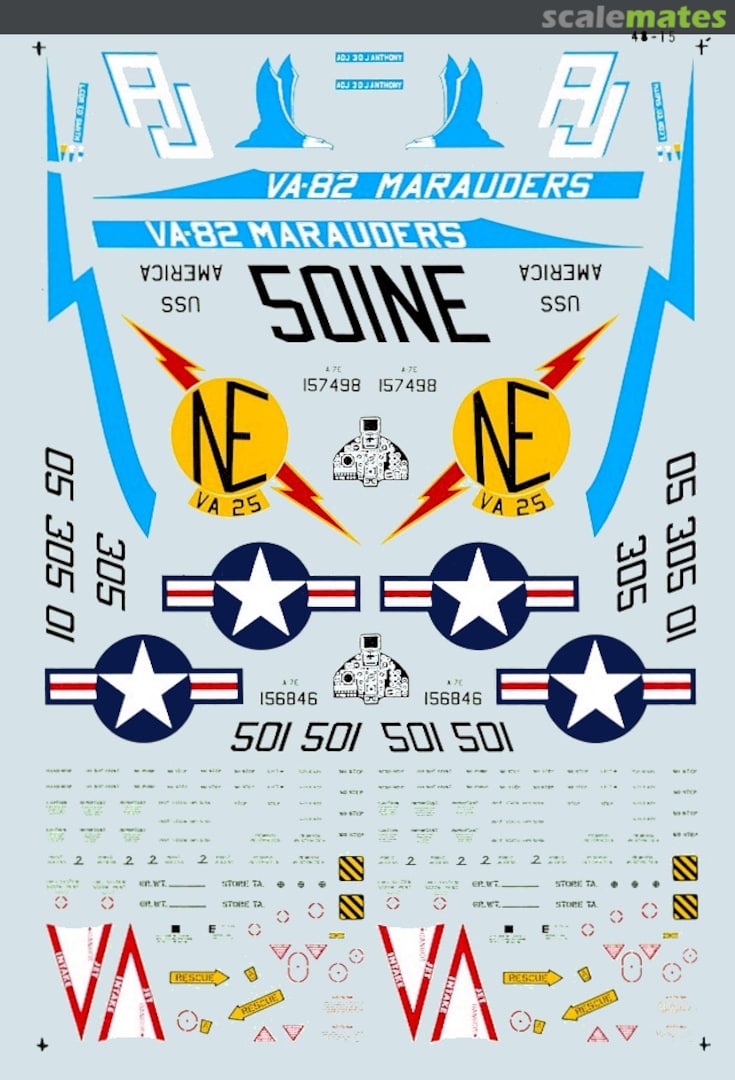 Boxart A-7A Corsair II 48-0015 Microscale